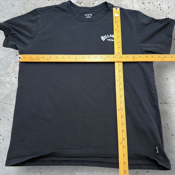 Billabong Organic Cotton Black Graphic T-Shirt Men’s L A/Div Range Logo Back - Picture 9 of 10